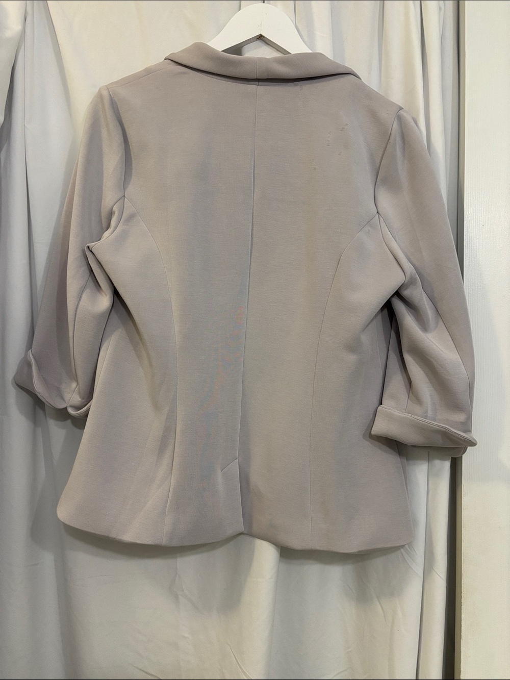Skies Are Blue Pale Lavender Shawl-Collar Blazer with Floral Lining - Picture 3 of 3